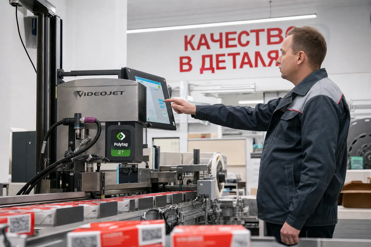 Интеграция Polytag и Videojet: печать умных QR-кодов прямо на производственной линии